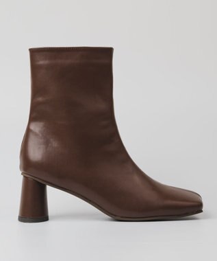 BONTRE 【PRECIEUX JOUET/プレシュウジュエ】ワイドスクエアショートブーツ ブラウン