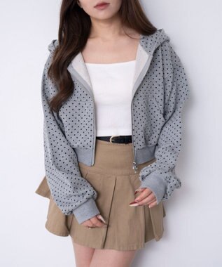 WEGO ショートZIPパーカー 柄2