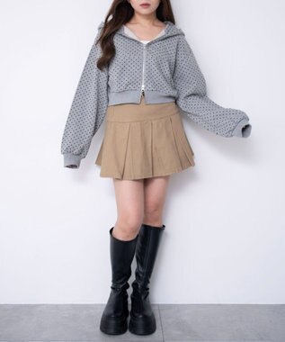 WEGO ショートZIPパーカー 柄2