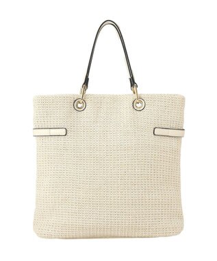 YECCA VECCA 【A4対応】2wayライントートバッグ Ivory