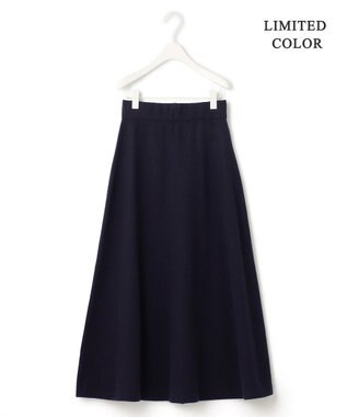 ICB L ミルドウール ニットスカート ネイビー系［WEB限定］