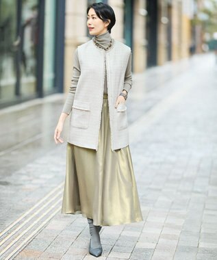 自由区 L 【SHIHOさん着用】ウールシルクミックスインナー ニット モカ