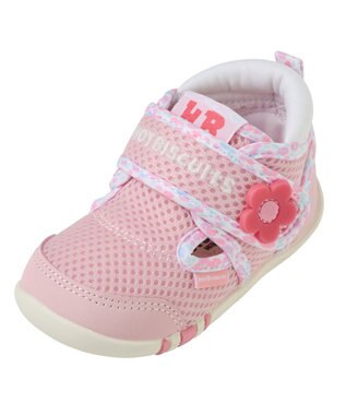 MIKI HOUSE HOT BISCUITS 【11.5-13.5cm】ダブルラッセル ファーストベビーシューズ ピンク