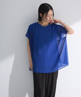 Green Parks 楊柳ドッキングフレンチプルオーバー Blue