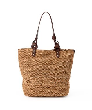 IBIZA ラフィア　セミショルダーバッグ 濃茶