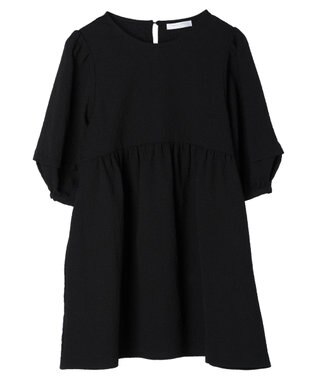 Green Parks ジャガードペプラムブラウス Black