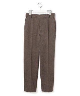 23区 L 【洗える】フランネル2WAY テーパード パンツ ダークブラウン系