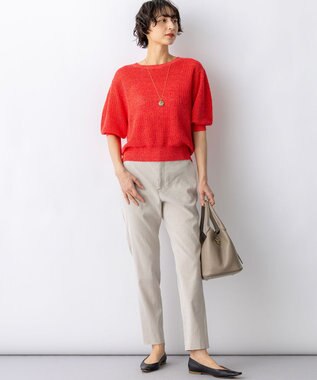 23区 【先行予約/CanCam掲載】リネンレーヨンストレッチ テーパード パンツ ベージュ系