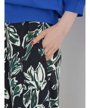 AMERICAN HOLIC Ｆｌｏｗｅｒプリントリラックスパンツ Black