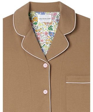 une nana cool 【綿100%】60/2 やわらか天竺 半袖開襟パジャマ MADE WITH LIBERTY FABRIC