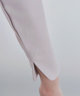 Tiaclasse L 【安田美沙子さん着用・洗える】フレアAラインリボンワンピース ラベンダーグレー