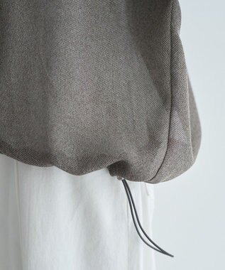 YECCA VECCA 　裾ドロストメッシュシャツ Gray Mixture