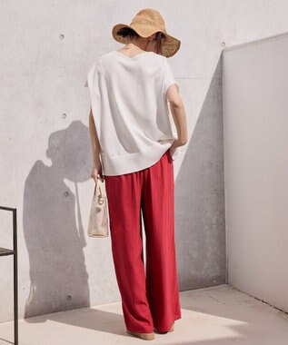 AMERICAN HOLIC 【接触冷感】ワッシャーイージーパンツ Red