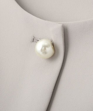 YECCA VECCA パールペプラムジレ Gray Beige