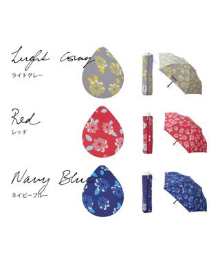 MOONBAT 【超撥水】フロータス (FLO(A)TUS) 折りたたみ傘 ストライプフラワー 耐風 レッド