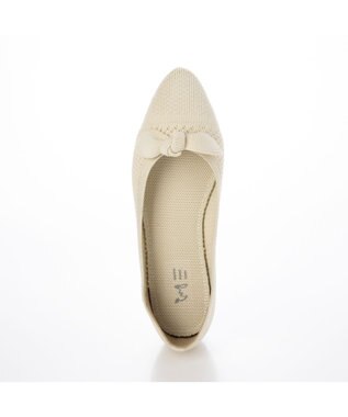 ing <ing>【サステナブル】２WAYポインテッドトゥニットパンプス ホワイト