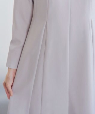 Tiaclasse L 【安田美沙子さん着用・洗える】フレアAラインリボンワンピース ラベンダーグレー