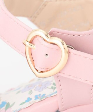 ANY KIDS リボン ヒールサンダル ピンク