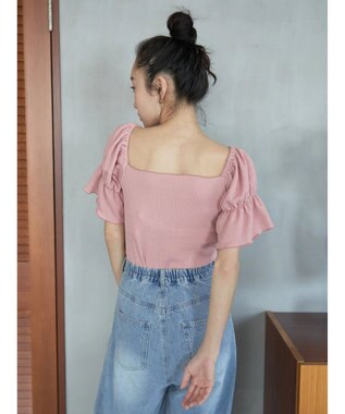 earth music&ecology カットシャーリングプルオーバー Pink