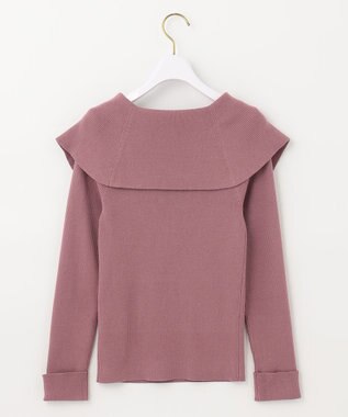 ANY SIS 【洗える】ビックカラーリブ ニット スモーキーピンク