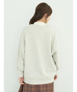 earth music&ecology 裏毛ロゴチュニック Oatmeal