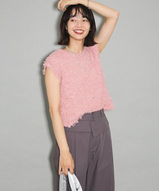 Green Parks ・ｓｗｉｎｇ　ｂｙ　チュールヤーンプルオーバー Pink