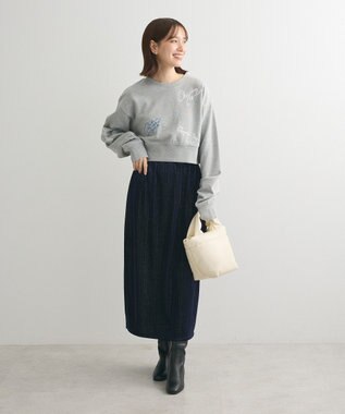 Green Parks ・ＥＬＥＮＣＡＲＥ　ＤＵＥ　ロゴ刺繍ショートスウェッ Gray Mixture