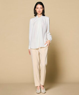 BEIGE， 【L-size】ANITA / ロングスリーブタックブラウス White