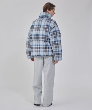 WEGO 【ユニセックス着用ITEM/MLサイズ展開】チェックパファーブルゾン ブルーチェック1