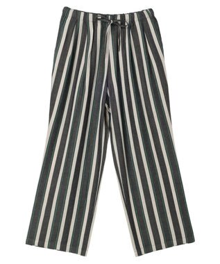 AMERICAN HOLIC 接触冷感リネンブレンドワイドパンツ Stripe