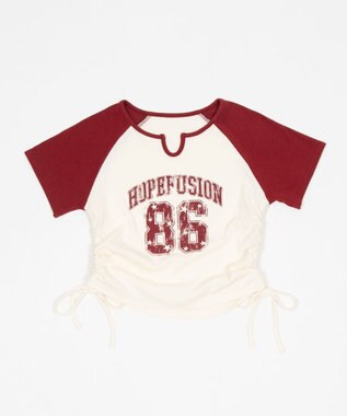 WEGO キーネックサイドレースアップちびT 柄2