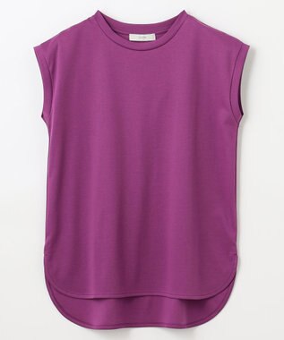 ANY 【汗ジミ防止加工】シルケットスムースノースリーブプルオーバー パープル