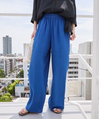 AMERICAN HOLIC 【接触冷感】ワッシャーイージーパンツ Deep Blue