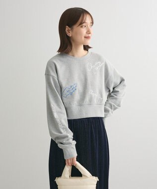 Green Parks ・ＥＬＥＮＣＡＲＥ　ＤＵＥ　ロゴ刺繍ショートスウェッ Gray Mixture