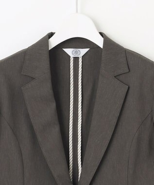 J.PRESS LADIES L 【セットアップ対応】セルロースリネンストレッチ テーラード ジャケット スレート系