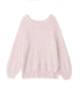 YECCA VECCA ラメ混シャギーニット Pink