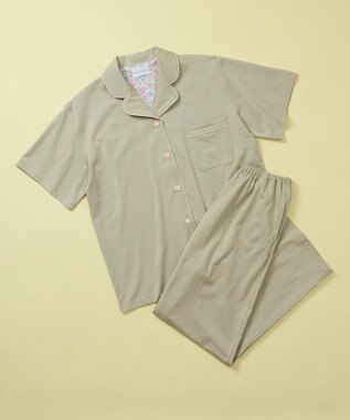 une nana cool 【綿100%】60/2 やわらか天竺 半袖開襟パジャマ MADE WITH LIBERTY FABRIC