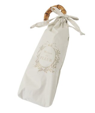 Maison de FLEUR 遮光&UV CUT フリル折りたたみ傘 Off White