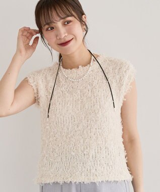 Green Parks ・ｓｗｉｎｇ　ｂｙ　チュールヤーンプルオーバー Ivory
