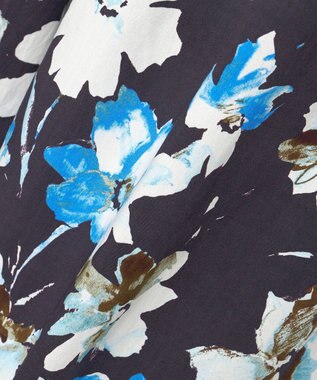 23区 【GOLD LABEL】ペインティングフラワープリント ワイドパンツ ブラック系5