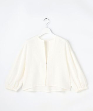 自由区 テクスチャージャージーレーシー カーディガン オフ