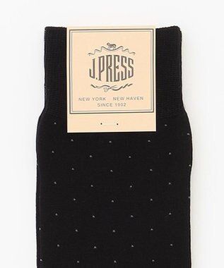 J.PRESS MEN 【定番】ハイゲージピンドットソックス ブラック系