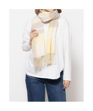 UNBILLION カシュネ cache nez / ウールチェックストール イエロー