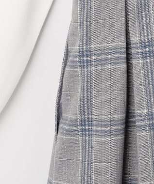 組曲 KIDS 【150-170㎝】 チェックワンピース＆T/Rジャケットセット サックスブルー