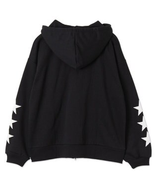 WEGO ナンバリング裏起毛BIGジップパーカー ブラック