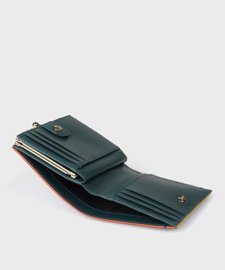 Paul Smith カラードエッジ がま口 2つ折り財布 ネイビー