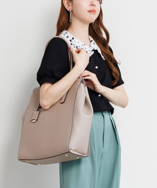 ACE BAGS & LUGGAGE 【PCケース付・A4収納】【雑誌掲載】Jewelna Rose OLバッグ エト トートバッグ 縦型 11932 ジュエルナローズ 通勤 グレージュ