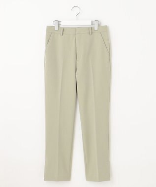J.PRESS LADIES 【洗える】40/2NEWESTバックピーチ テーパード パンツ ライトグリーン系