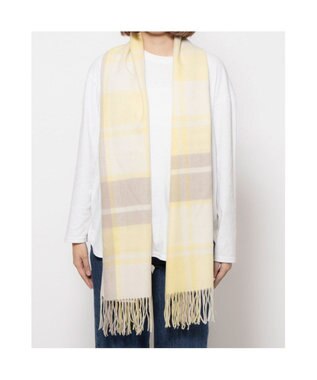 UNBILLION カシュネ cache nez / ウールチェックストール イエロー