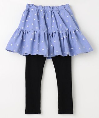 ANY KIDS ネコ×ドット刺繍 スキャッツ ラベンダー